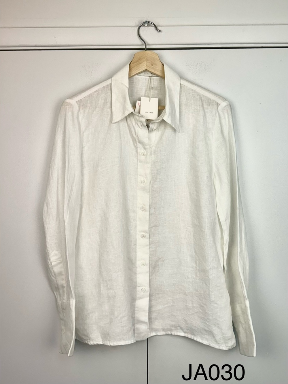 Zara ZW Collection 100% Linen Shirt White XS NWT